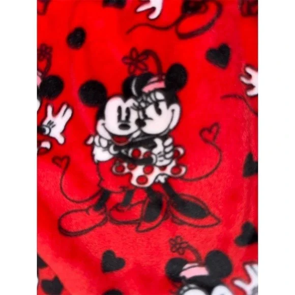 Disney Womens Mickey‎ Minnie Mouse Valentine's Loungewear Pajama Pants Red Sz M - Picture 6 of 7